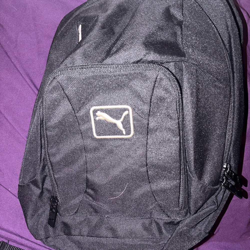 NWOT Mini Backpack Puma Black Casual Daypack with Logo Patch